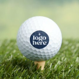 Eenvoudig Modern Blauw Logo Golfballen