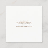 Eenvoudig modern blauw marineslein vierkante visitekaartje (Achterkant)