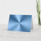 Eenvoudig modern blauw minimalist bedankkaart (Achterkant)