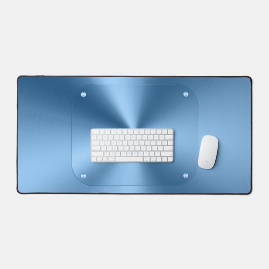 Eenvoudig modern blauw minimalist bureaumat (Keyboard & Muis)