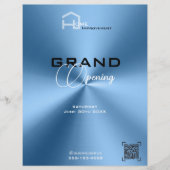 Eenvoudig modern blauw minimalistisch Flyer (Voorkant)