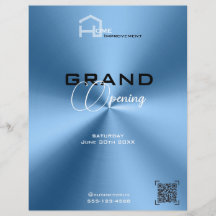 Eenvoudig modern blauw minimalistisch Flyer