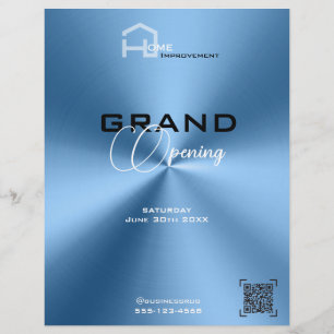 Eenvoudig modern blauw minimalistisch Flyer