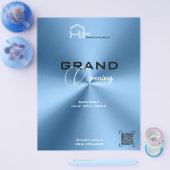 Eenvoudig modern blauw minimalistisch Flyer (Enkel)