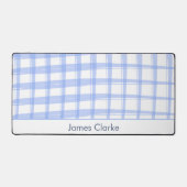 Eenvoudig modern blauw rasterontwerp bureaumat (Voorkant)