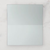 Eenvoudig modern bloemengroen Bruiloft Receptie Plaatskaartje (Binnenkant ongevouwen)