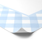 Eenvoudig Modern Blue Plaid Bow Baby shower Welkom Poster (Hoek)