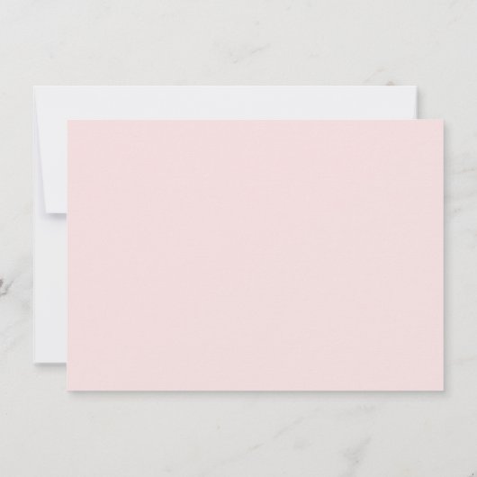Eenvoudig modern Blush Roze rand handgeschreven sc Notitiekaartje (Achterkant)
