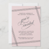 Eenvoudig Modern Blush Roze Verjaardagsfeest Kaart (Voorkant)