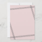 Eenvoudig Modern Blush Roze Verjaardagsfeest Kaart (Achterkant)