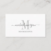 Eenvoudig Modern Boekhoudersscript Bedrijf Visitekaartje (Voorkant)
