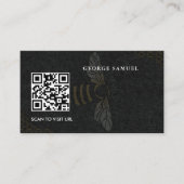 Eenvoudig Modern Boerderij Naam | QR-code | bijenh Visitekaartje (Voorkant)