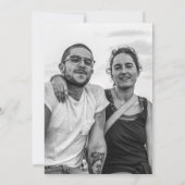 Eenvoudig modern bogundschrift foto bruiloft kaart (Achterkant)