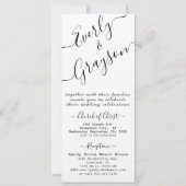 Eenvoudig modern Boho Black Leaf Wreath Wedding (Voorkant)