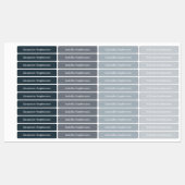 Eenvoudig Modern Boho Blauw Grijs Aangepast Labels (Vel)