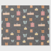 Eenvoudig modern Boho minimalistisch kerstcadeau Cadeaupapier (Vlak)