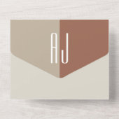 Eenvoudig modern Boho Wedding All In One Uitnodiging (Achterkant)