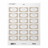 Eenvoudig modern boogpatroon etiket (Full Sheet)