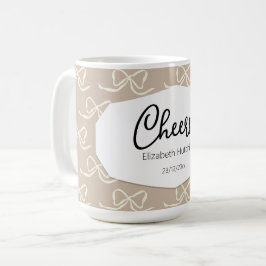 Eenvoudig modern boogpatroon koffiemok
