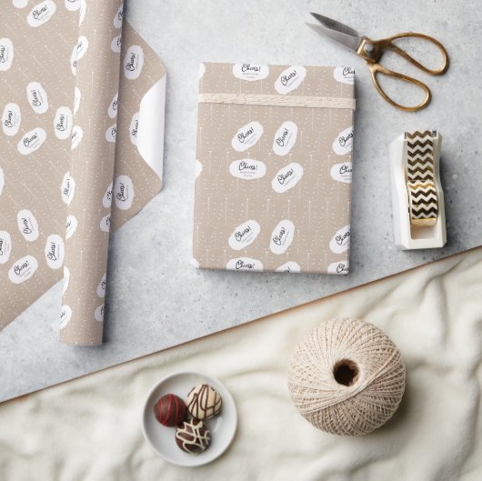 Eenvoudig modern boompatroon cadeaupapier (Crafts)