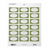 Eenvoudig modern boompatroon etiket (Full Sheet)