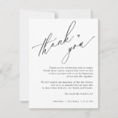 Eenvoudig modern boorhandje getekend hart bedankkaart (Voorkant)