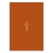 Eenvoudig modern Botanisch Terracotta Wedding Kaart (Achterkant)
