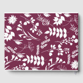 Eenvoudig modern Bourgogne Initialen Weddenschap Gastenboek (Achterkant)