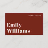 Eenvoudig, modern, Bourgogne | QR-code Visitekaartje (Voorkant)