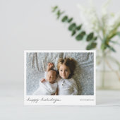 Eenvoudig modern Briefkaart voor feestdagen met aa (Staand voorkant)