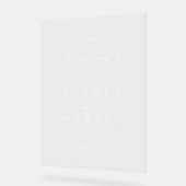 Eenvoudig Modern Bruiloft Acryl Welkomstbord Bord (Hoek)