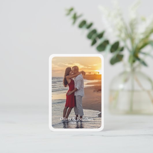 Eenvoudig Modern Bruiloft Gast Boek / Signing Kaar Informatiekaartje (Staand voorkant)