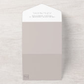 Eenvoudig, modern, bruiloft in één uitnodiging (Buitenkant)