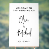 Eenvoudig modern bruiloft welkom acryl bord (Neutraal)