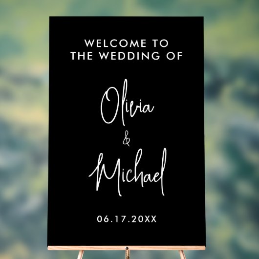 Eenvoudig modern bruiloft welkom acryl bord (Neutraal)