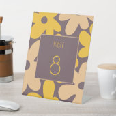 Eenvoudig modern bruin bruin bruinboardnummer reclamebord met voetstuk (Insitu)