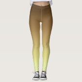Eenvoudig Modern Bruin Goud kleur Gradient Leggings (Voorkant)
