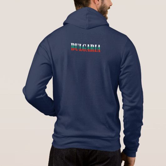 Eenvoudig Modern Bulgarije Nationale Vlag Kleding  Hoodie (Achterkant)