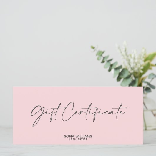 Eenvoudig, modern Cadeaubon Cadeaukaart toevoegen (Staand voorkant)