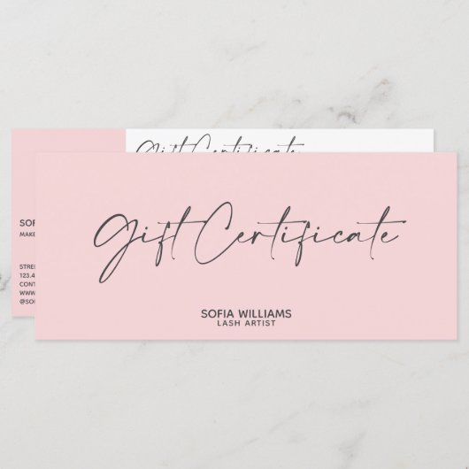 Eenvoudig, modern Cadeaubon Cadeaukaart toevoegen  (Voorkant / Achterkant)