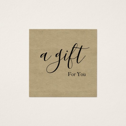 Eenvoudig & Modern Cadeaubon voor Zakelijk Gebruik Vierkante Visitekaartjes (Voorkant)