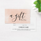 Eenvoudig & Modern Cadeaubon voor Zakelijk Gebruik Visitekaartje (Bureau)
