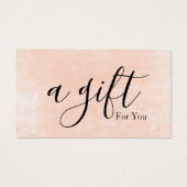 Eenvoudig & Modern Cadeaubon voor Zakelijk Gebruik Visitekaartje (Voorkant)