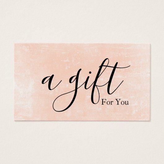 Eenvoudig & Modern Cadeaubon voor Zakelijk Gebruik Visitekaartje (Voorkant)