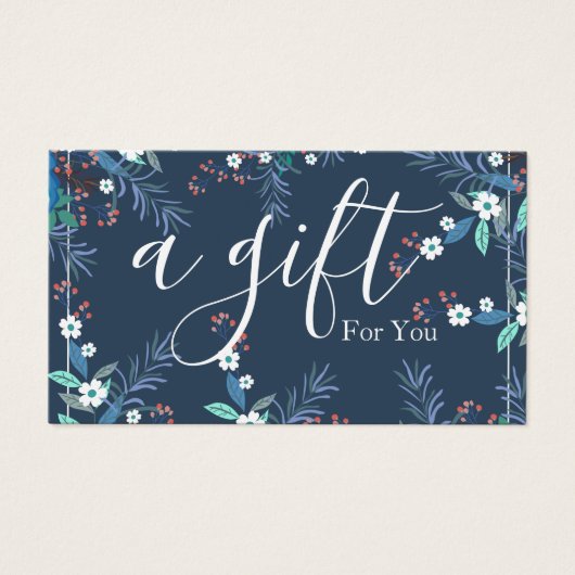 Eenvoudig & Modern Cadeaubon voor Zakelijk Gebruik Visitekaartje (Voorkant)