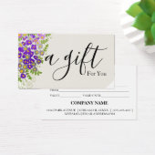 Eenvoudig & Modern Cadeaubon voor Zakelijk Gebruik Visitekaartje (Bureau)