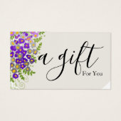 Eenvoudig & Modern Cadeaubon voor Zakelijk Gebruik Visitekaartje (Voorkant)