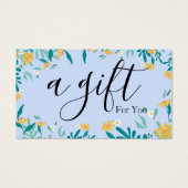 Eenvoudig & Modern Cadeaubon voor Zakelijk Gebruik Visitekaartje (Voorkant)