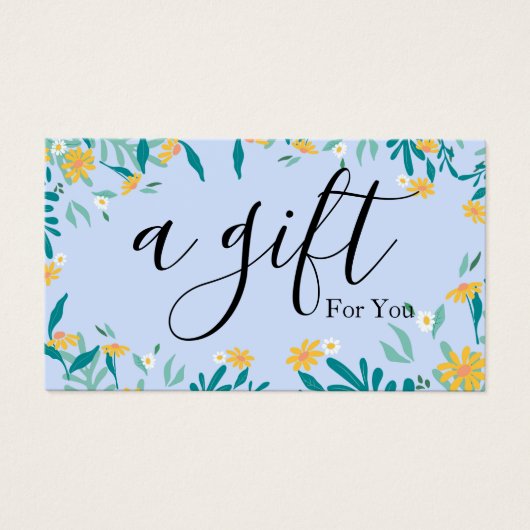 Eenvoudig & Modern Cadeaubon voor Zakelijk Gebruik Visitekaartje (Voorkant)