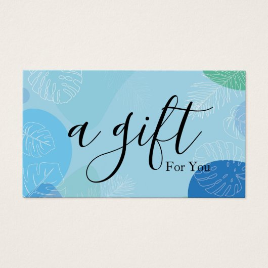 Eenvoudig & Modern Cadeaubon voor Zakelijk Gebruik Visitekaartje (Voorkant)